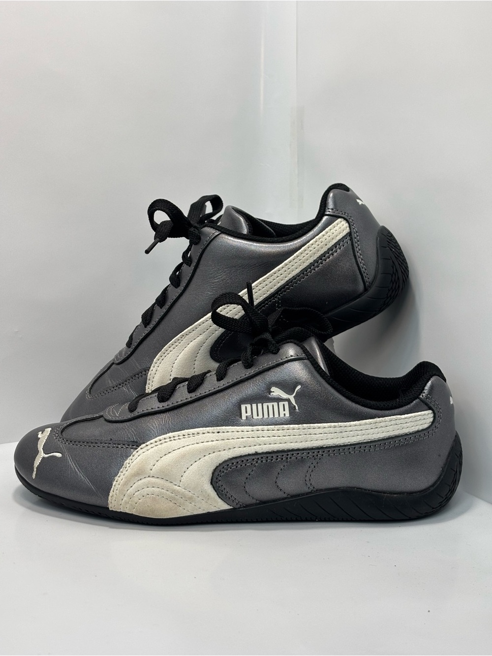 Puma Speedcat Women's Size 7.5 Beige Suede/Metallic Lifestyle Sneakers 405357-02